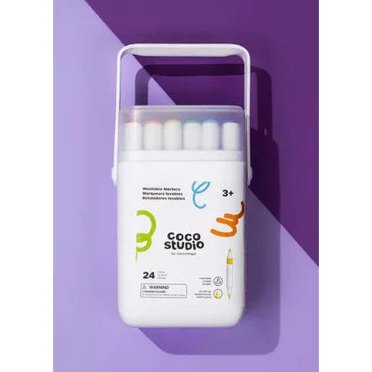 Coco Village Washable Dual Tip Markers Set- 24 Colors-Coco Village-Little Giant Kidz