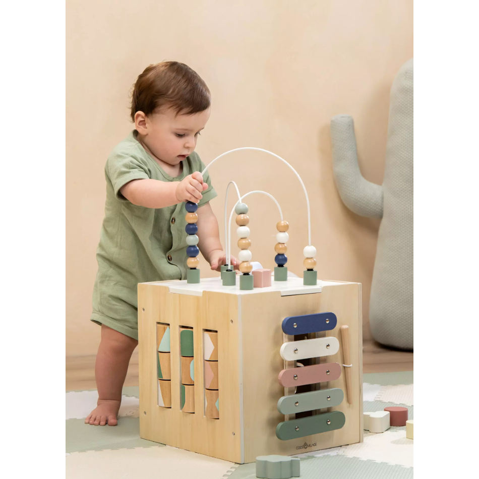 Coco Village Wooden Activity Cube-Coco Village-Little Giant Kidz