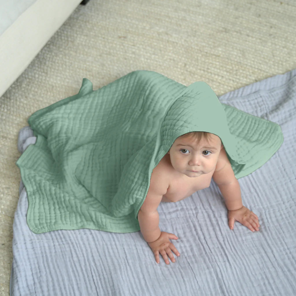 Comfy Cubs Baby Hooded Towels - Fern-COMFY CUBS-Little Giant Kidz