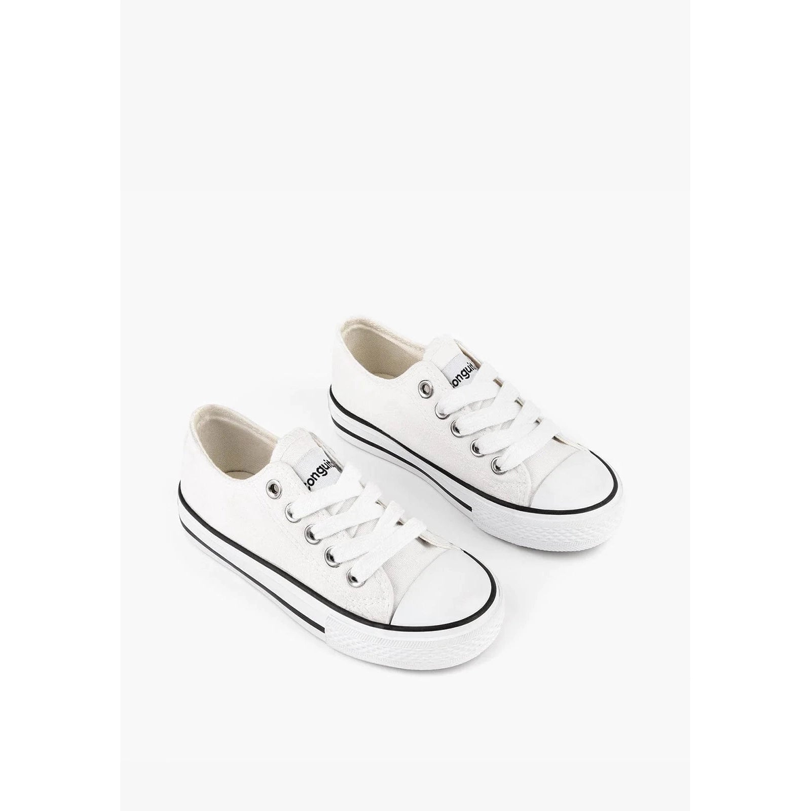 Conguitos Unisex Basic White Canvas Sneakers-Conguitos-Little Giant Kidz