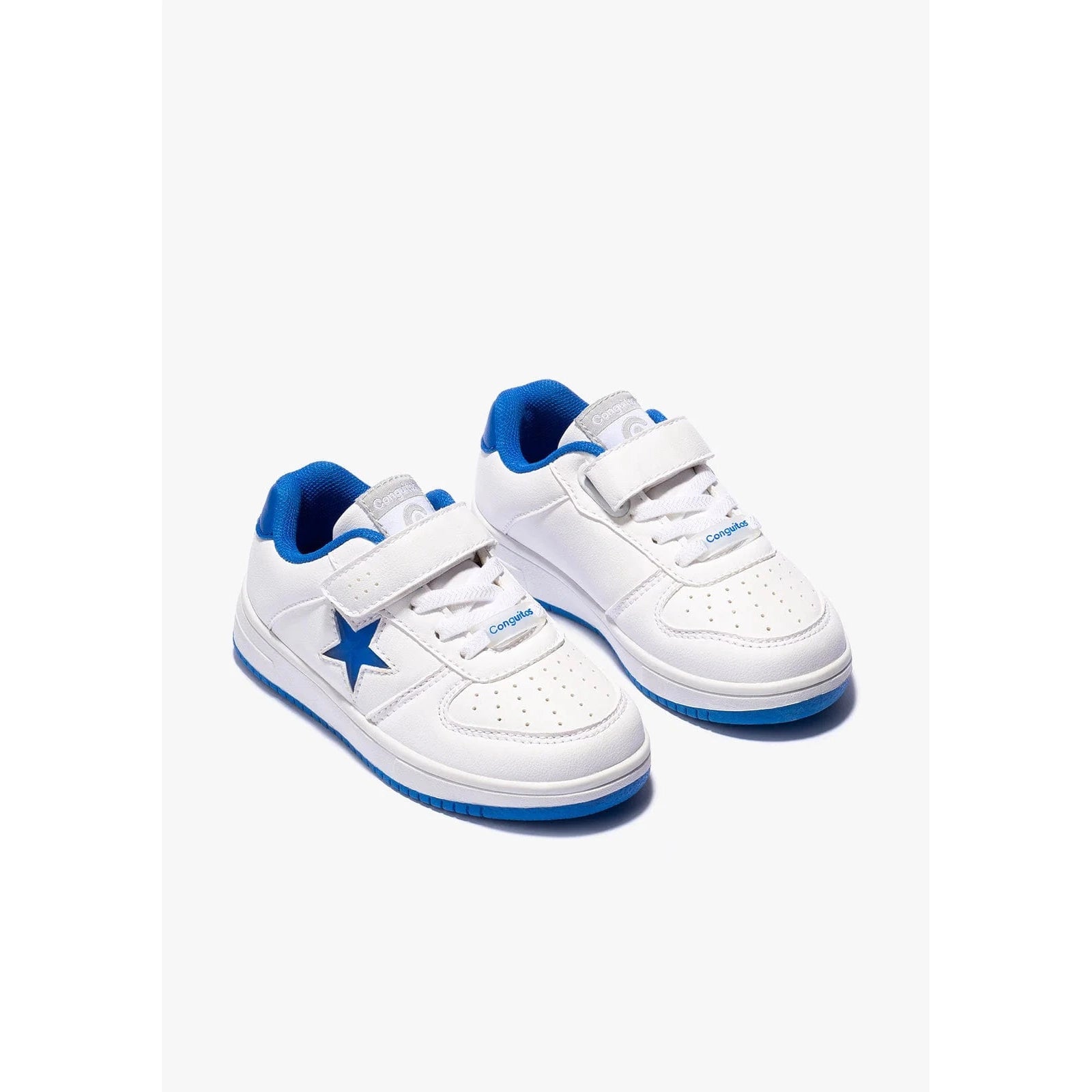 Conguitos White/Royal Star Light-Up Sneaker-Conguitos-Little Giant Kidz