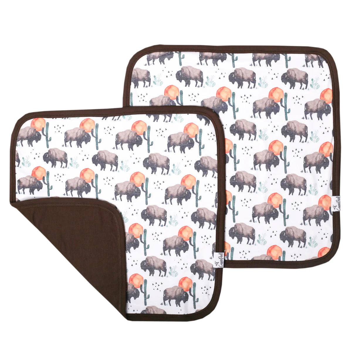 Copper Pearl Bison Security Blanket Set (2-pack)-COPPER PEARL-Little Giant Kidz