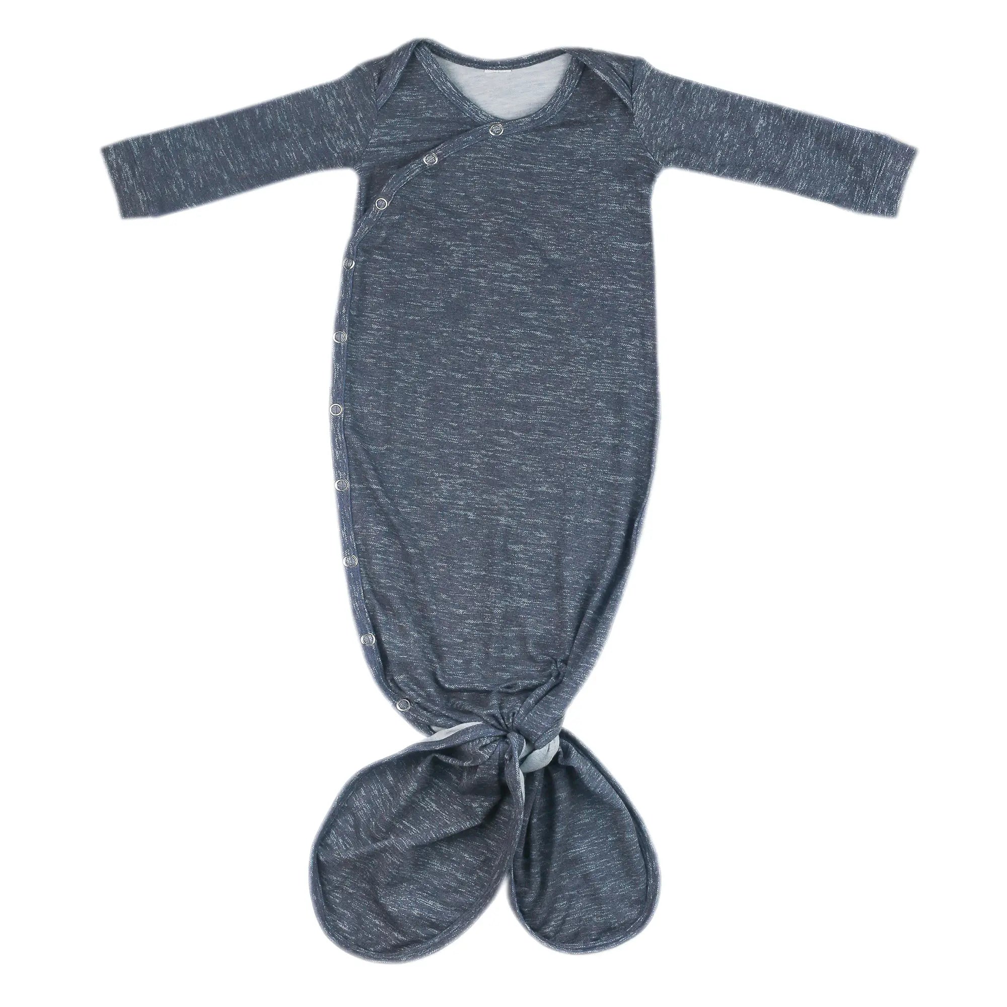 Copper Pearl Denim Newborn Knotted Gown-COPPER PEARL-Little Giant Kidz