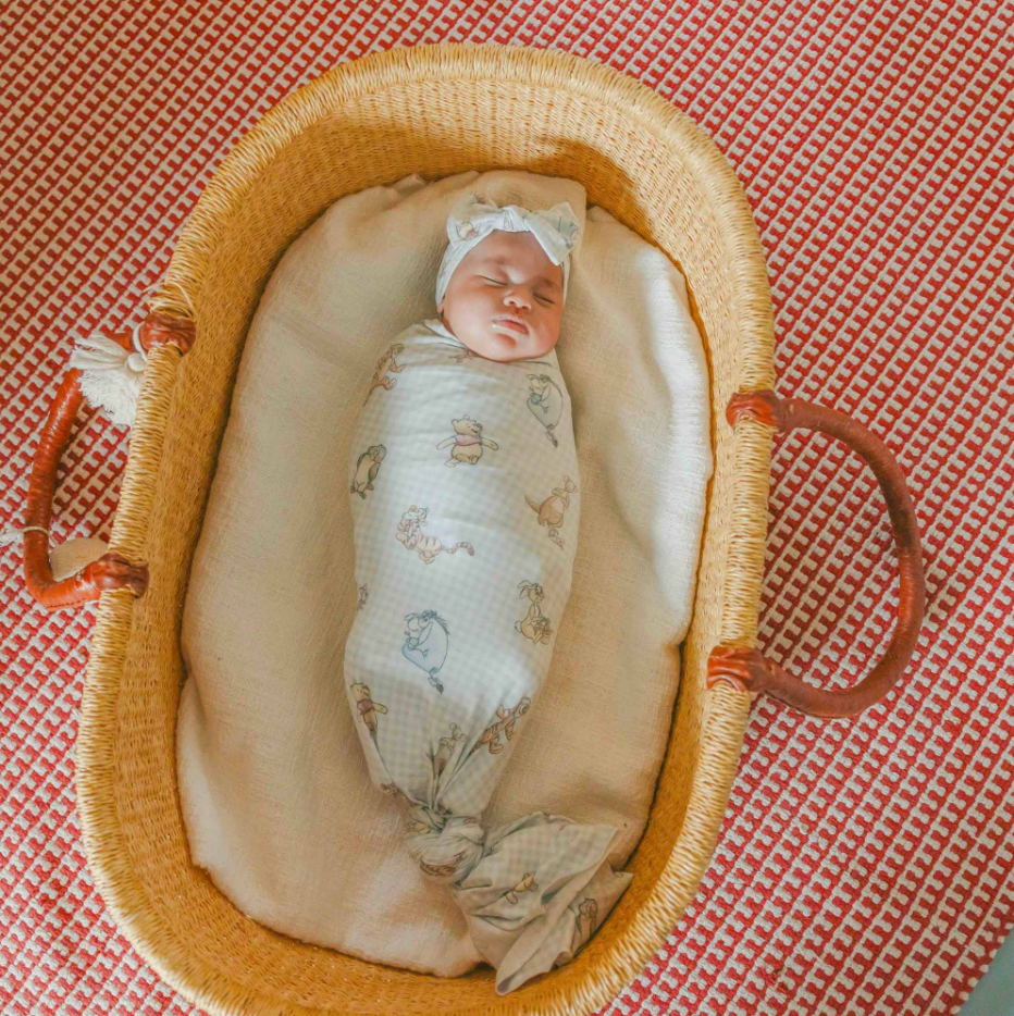 Copper Pearl Winnie the Pooh & Friends Knit Swaddle Blanket-COPPER PEARL-Little Giant Kidz