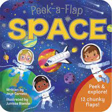 Cottage Door Press: Peek-A-Flap Space Board Book-COTTAGE DOOR PRESS-Little Giant Kidz