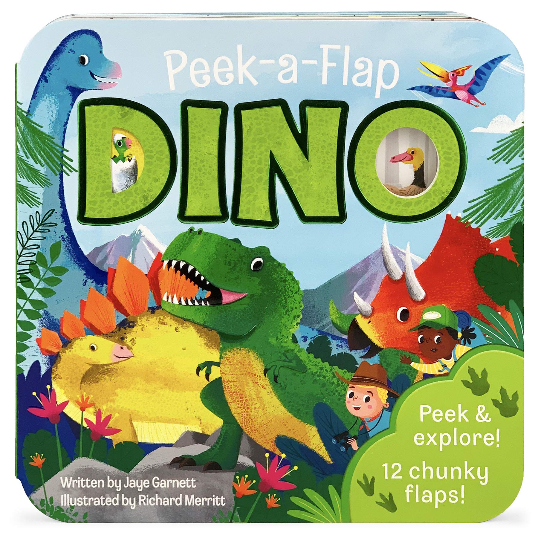 Cottage Door Press: Peek-a-Flap Dino Board Book-COTTAGE DOOR PRESS-Little Giant Kidz