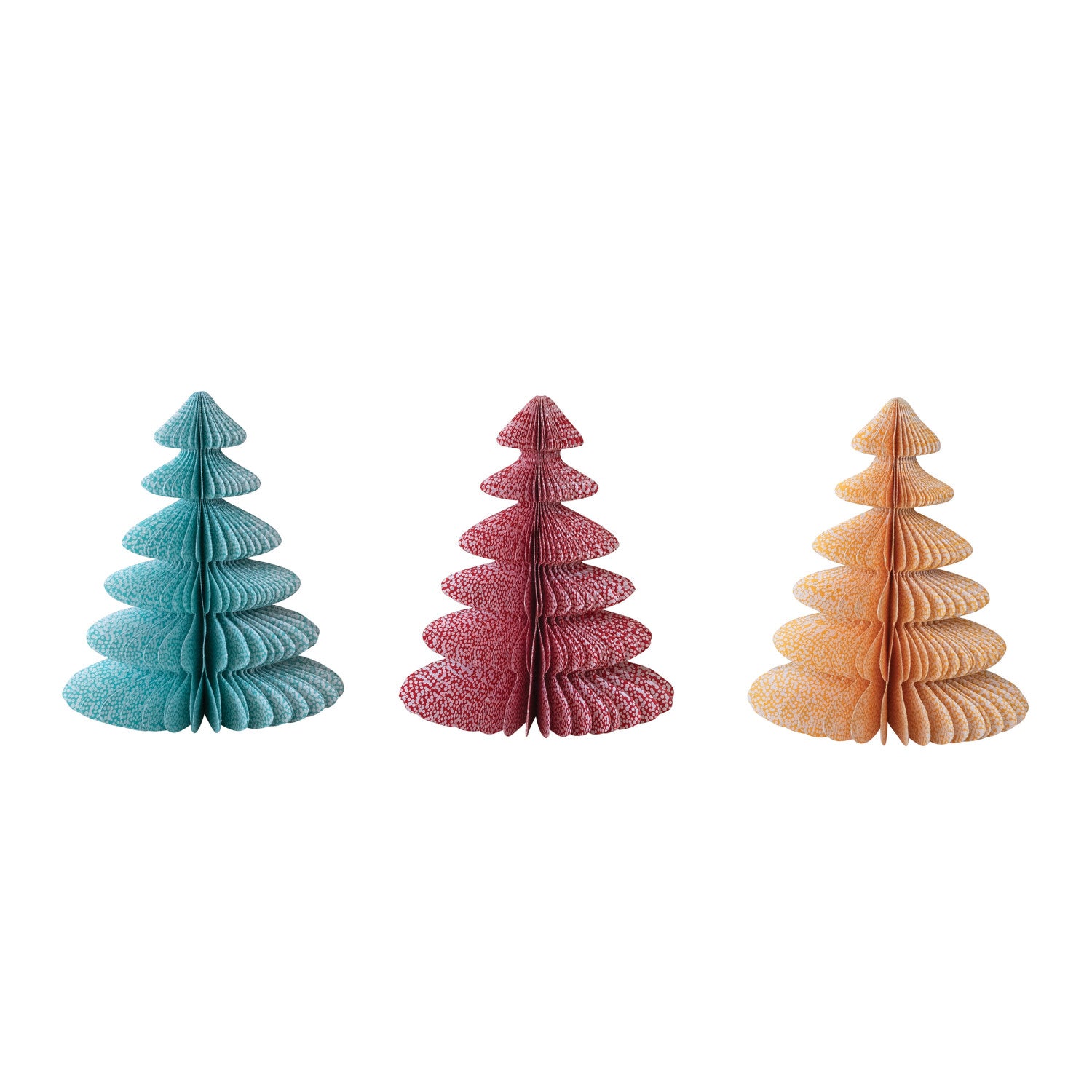 Creative Co-Op Handmade Printed Recycled Paper Folding Honeycomb Tree with Dot Pattern- Assorted Colors-COOP-Little Giant Kidz