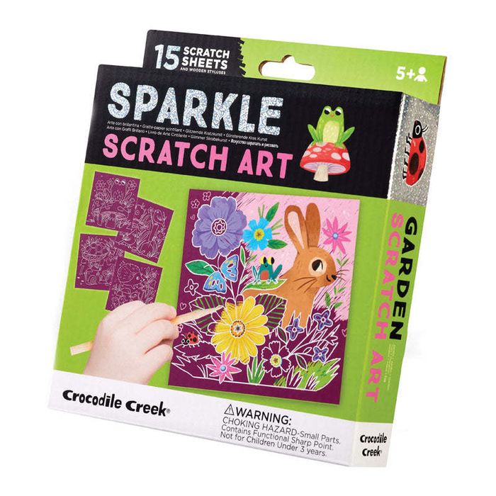Crocodile Creek Garden Sparkle Scratch Art