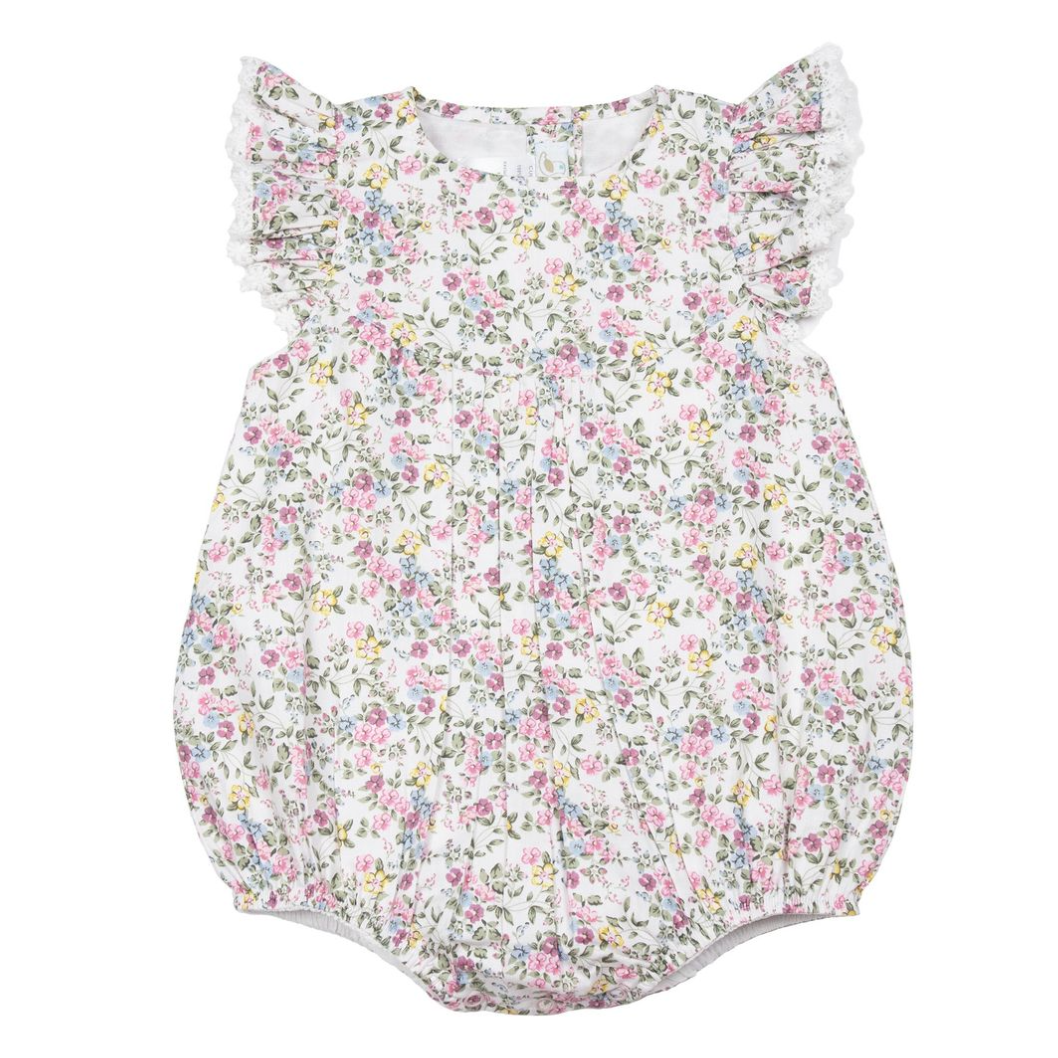 Cuclie Ana Bubble Romper- Floral-Cuclie Baby-Little Giant Kidz