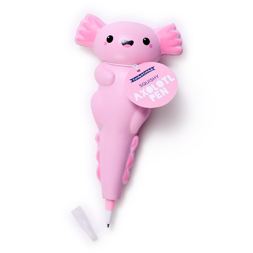Cupcake & Cartwheels Pink Squishy Axolotl Pen-CUPCAKES & CARTWHEELS-Little Giant Kidz