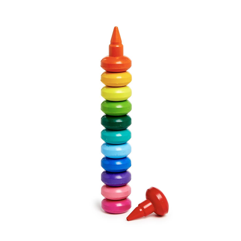 Cupcake & Cartwheels Rainbow Stack Finger Crayon Set-CUPCAKES & CARTWHEELS-Little Giant Kidz