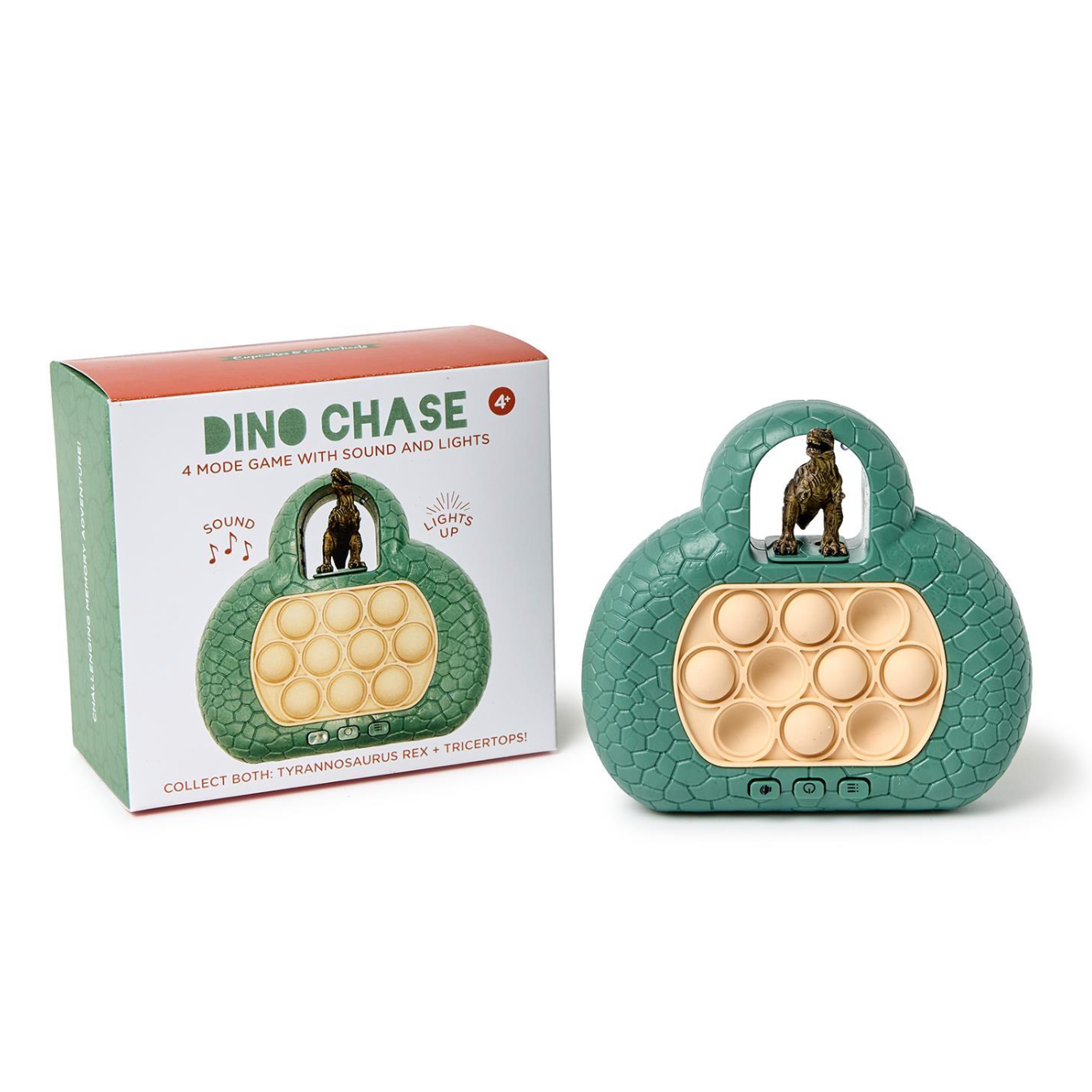 Cupcakes & Cartwheels Dino Chase Sound and Light Game with 4 Play Modes-CUPCAKES & CARTWHEELS-Little Giant Kidz