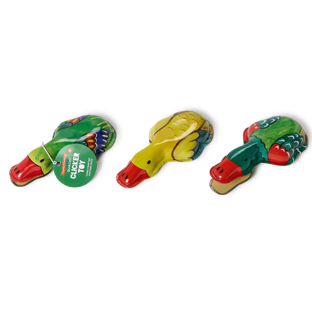 Cupcakes & Cartwheels Quacky Hand-Crafted Duck Vintage Clicker Toy-CUPCAKES & CARTWHEELS-Little Giant Kidz