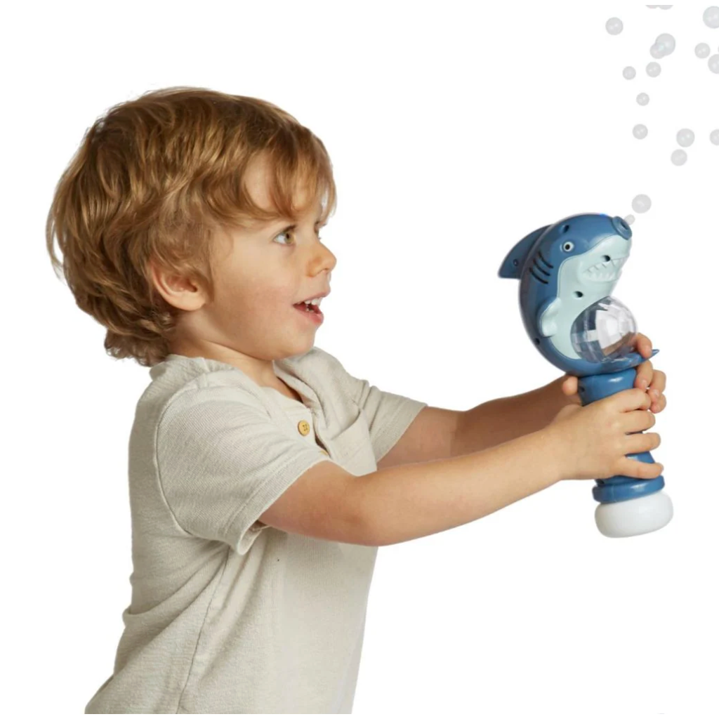 Cupcakes & Cartwheels Shark LED Illuminating Bubble Wand Blower-CUPCAKES & CARTWHEELS-Little Giant Kidz