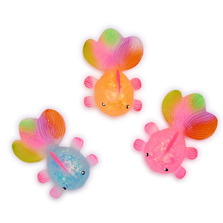 Cupcakes & Cartwheels Squishy Glitter Guppy Fish-CUPCAKES & CARTWHEELS-Little Giant Kidz