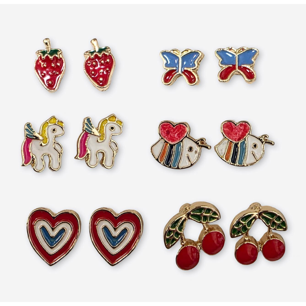 Cupcakes & Cartwheels Sweet Belle Enamel Stud Earrings- Assorted-CUPCAKES & CARTWHEELS-Little Giant Kidz
