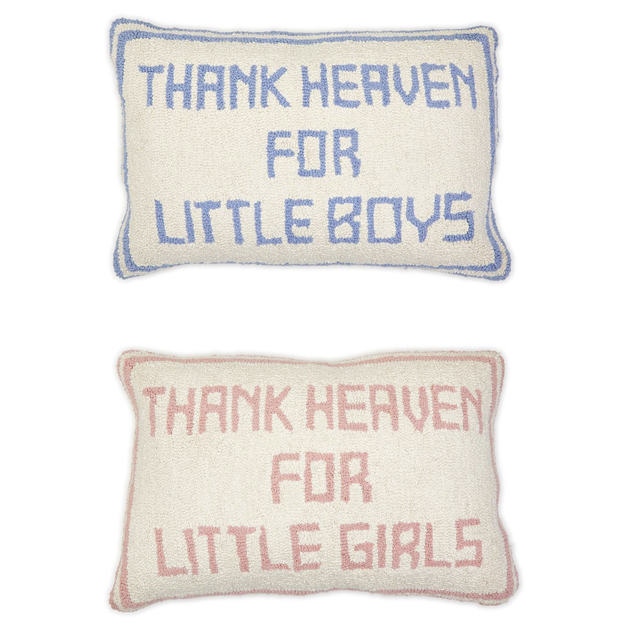 Cupcakes & Cartwheels Thank Heaven Punch Embroidery Decorative Throw Pillow-CUPCAKES & CARTWHEELS-Little Giant Kidz