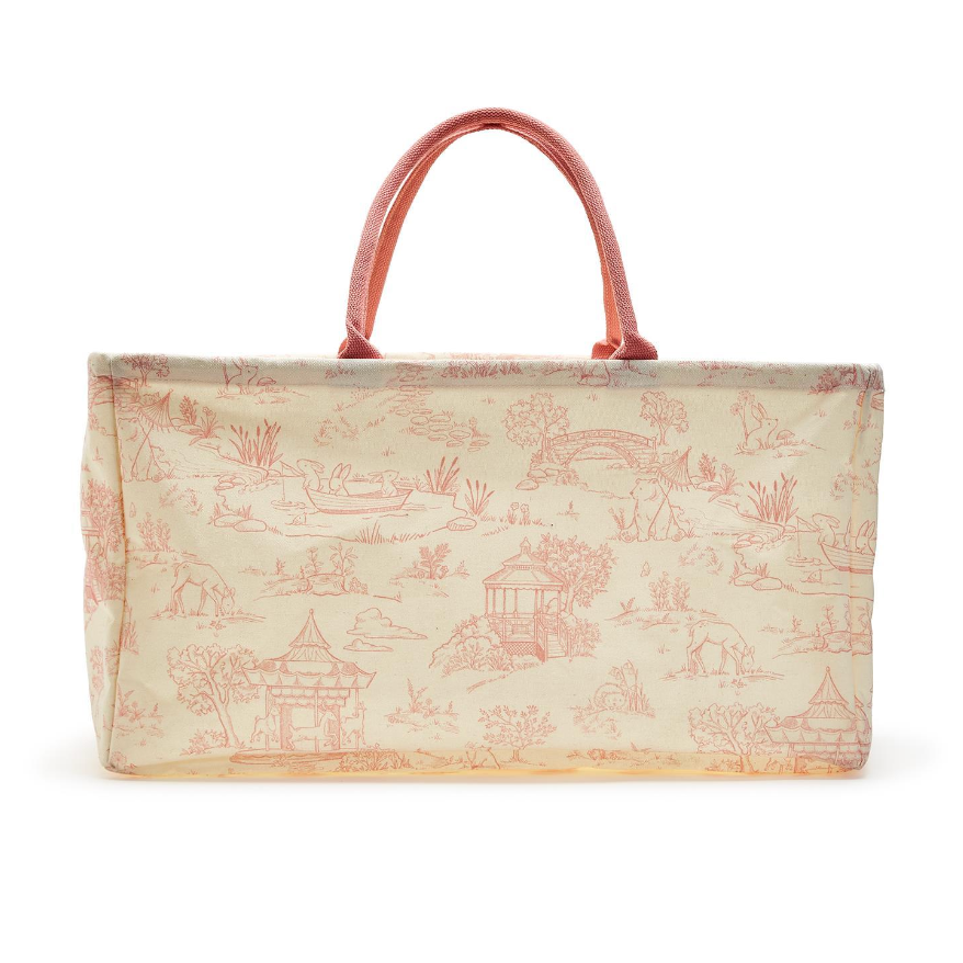 Cupcakes & Cartwheels Toile Hamper/ Storage Tote-CUPCAKES & CARTWHEELS-Little Giant Kidz