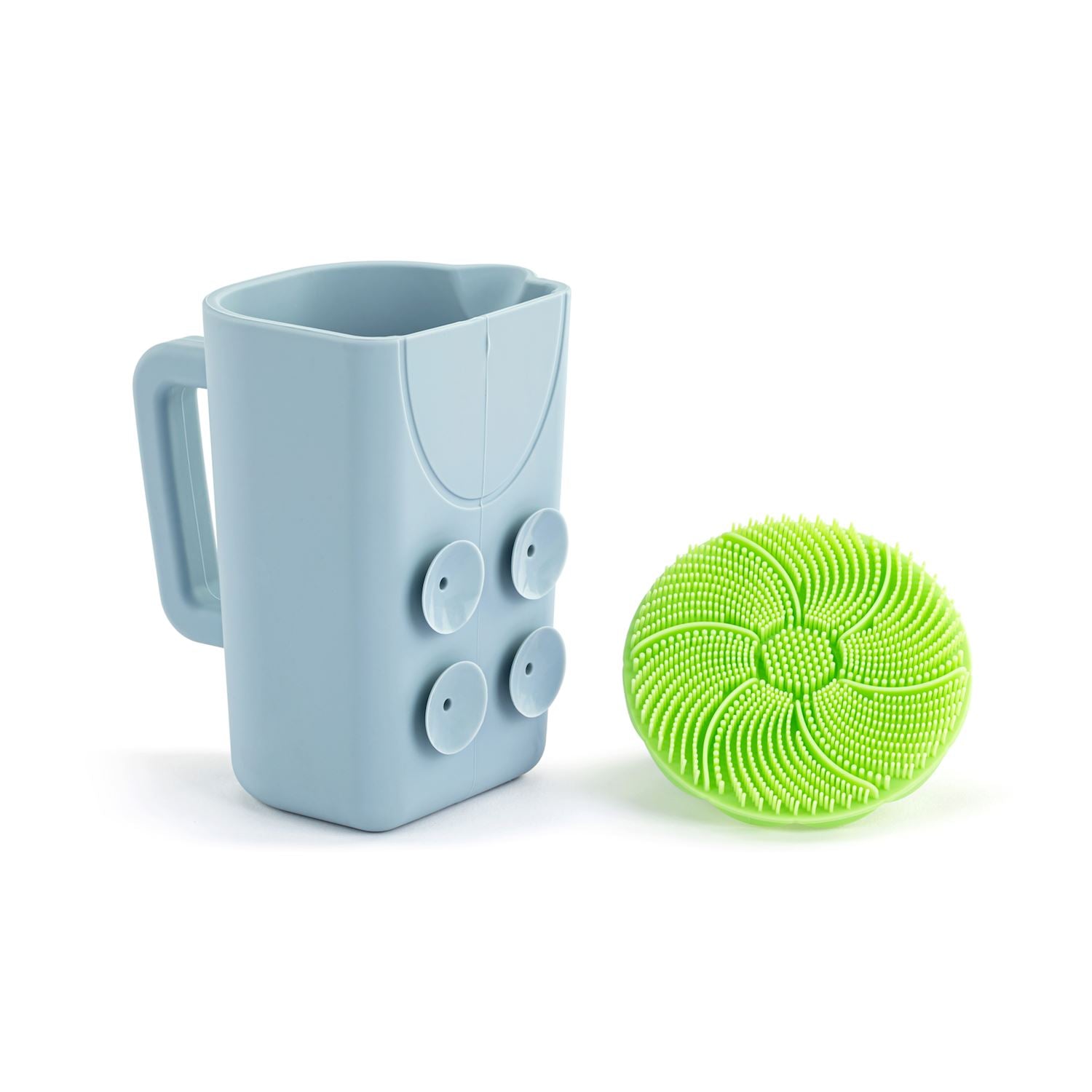 DEMDACO Green Bathtime Brush + Blue Cup-DEMDACO-Little Giant Kidz