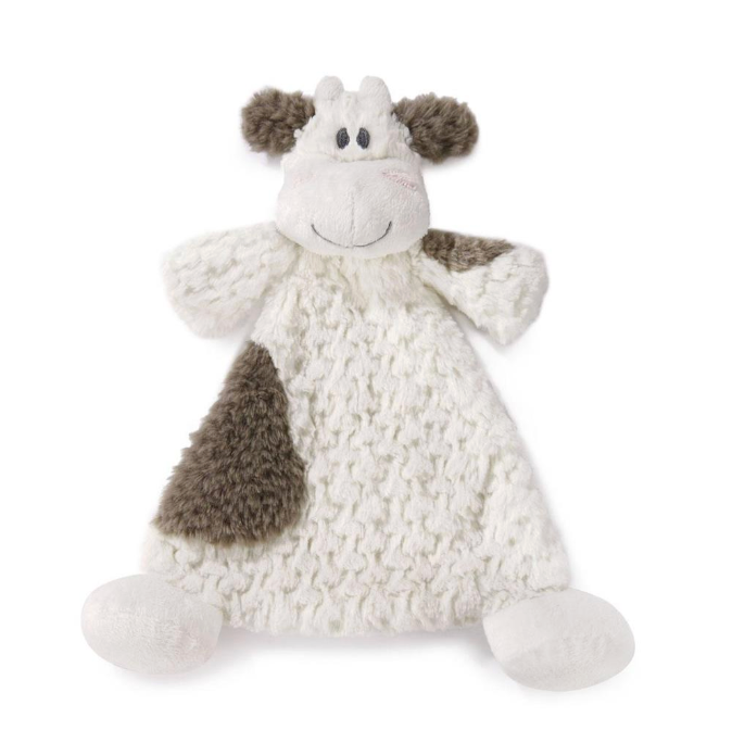 DEMDACO Moozer Cow Rattle Blankie-DEMDACO-Little Giant Kidz