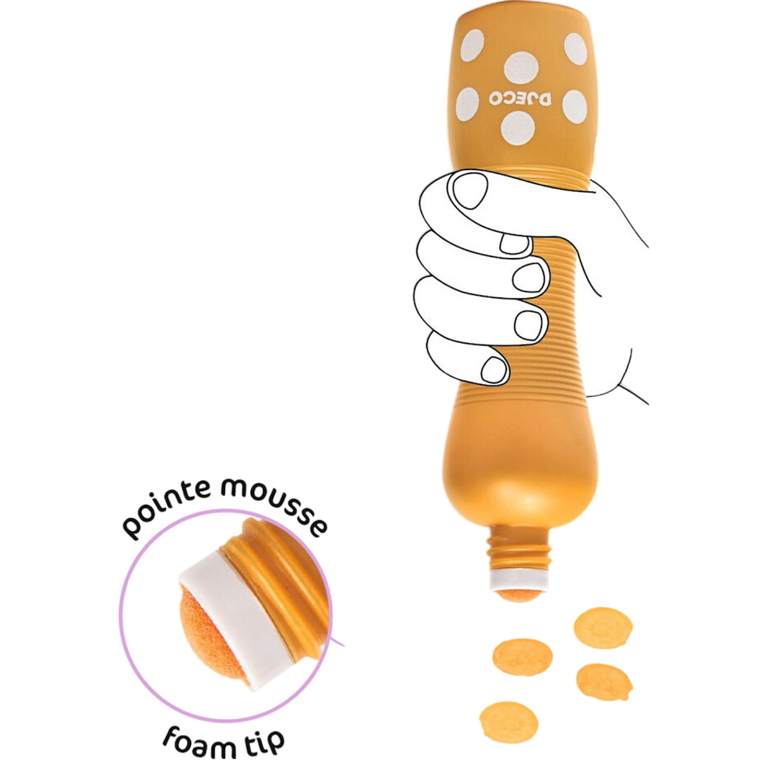 DJECO 4 Foam Markers - Pearly -DJECO-Little Giant Kidz