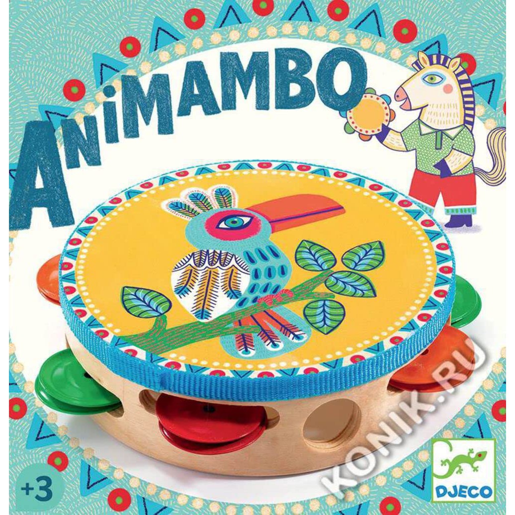 DJECO Animambo Tambourine Musical Toy-DJECO-Little Giant Kidz