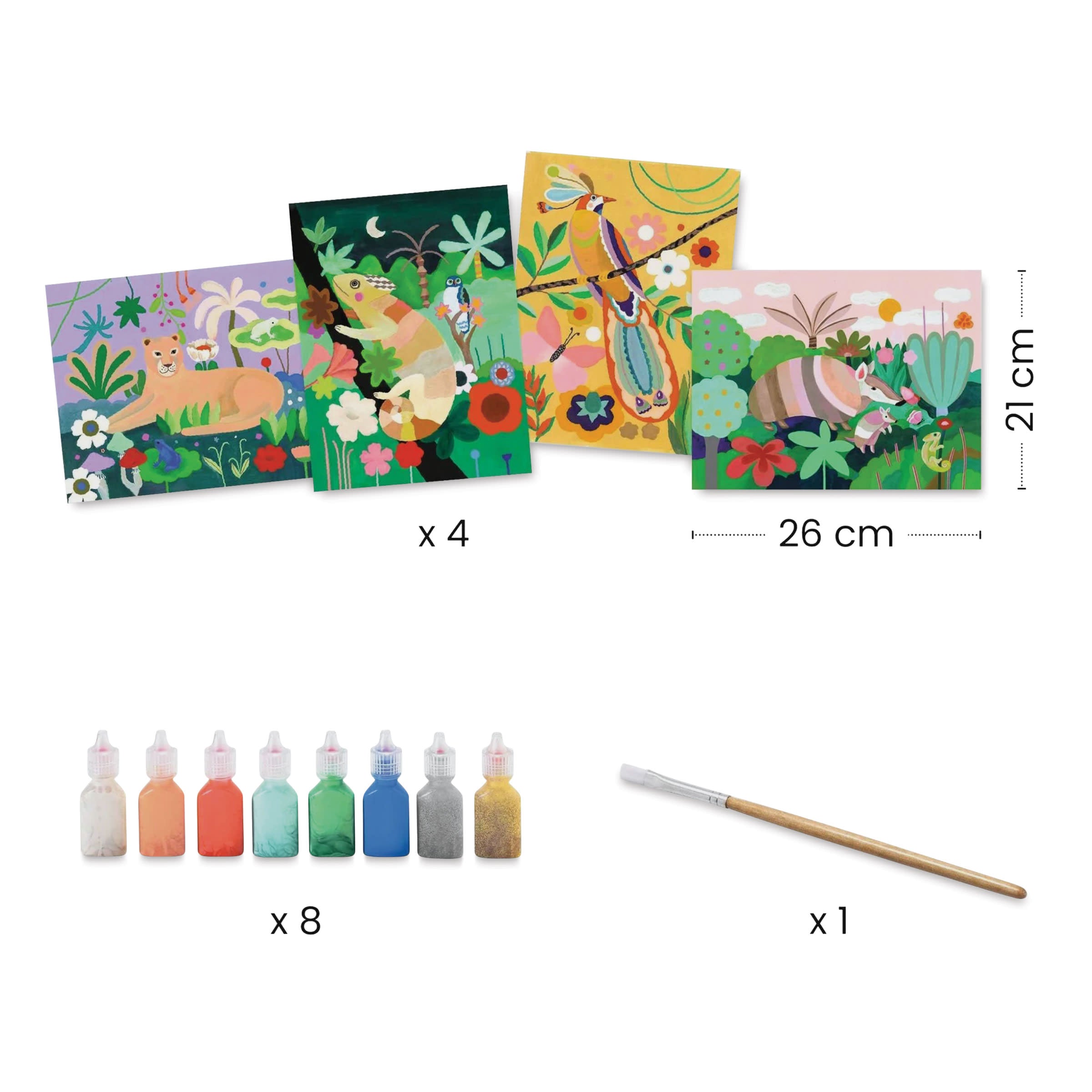 DJECO Le Grand Artist Tropical 3D Painting Activity Kit-DJECO-Little Giant Kidz