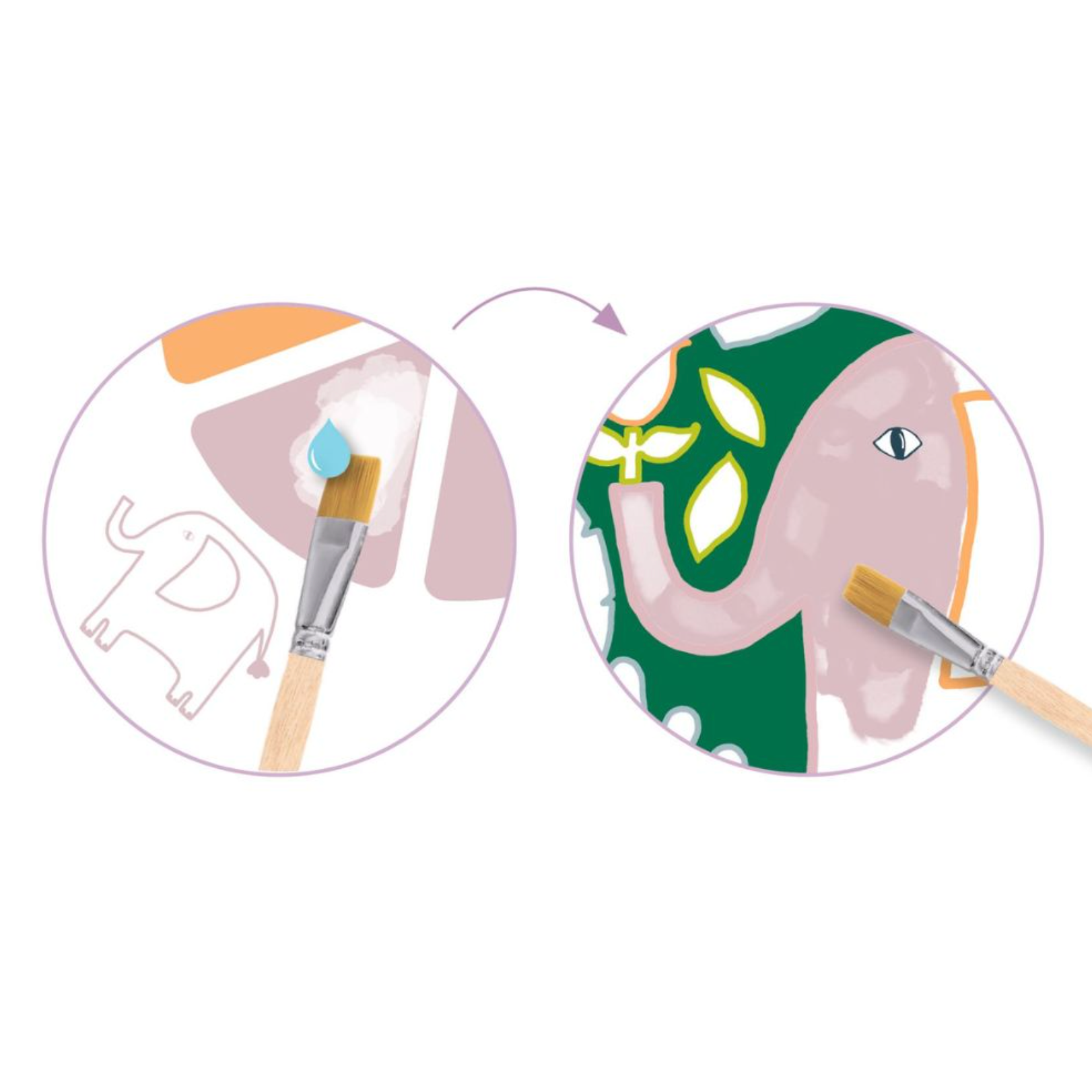 DJECO PG Wild Ones Paint with Water -DJECO-Little Giant Kidz