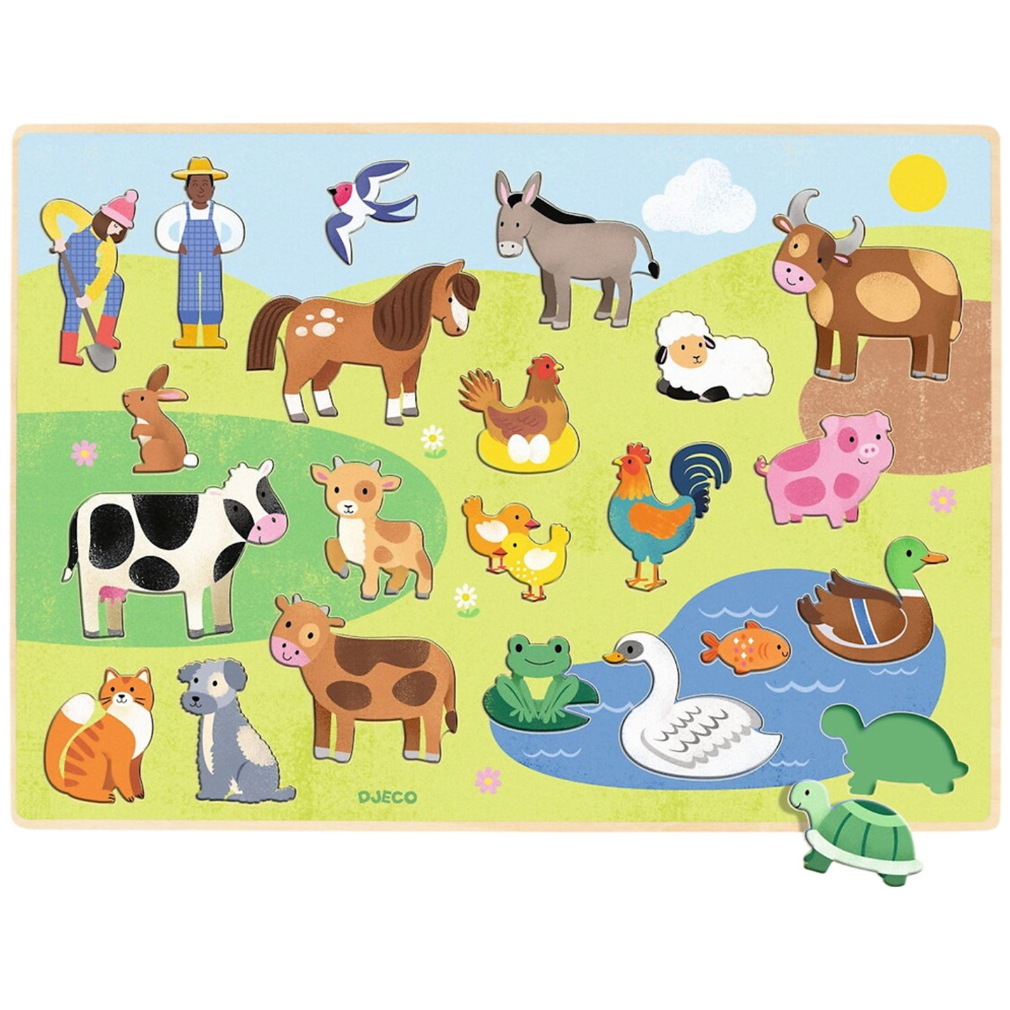 DJECO Wooden Puzzles Puzzlo Campo -DJECO-Little Giant Kidz