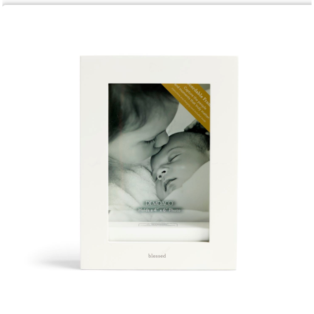 Demdaco Blessed White Recordable Frame 5.5" x 7.5"-DEMDACO-Little Giant Kidz