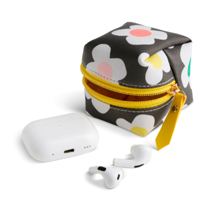 Demdaco Cheerful Daisy Multi Color Earbud Case 3" x 3" by-DEMDACO-Little Giant Kidz