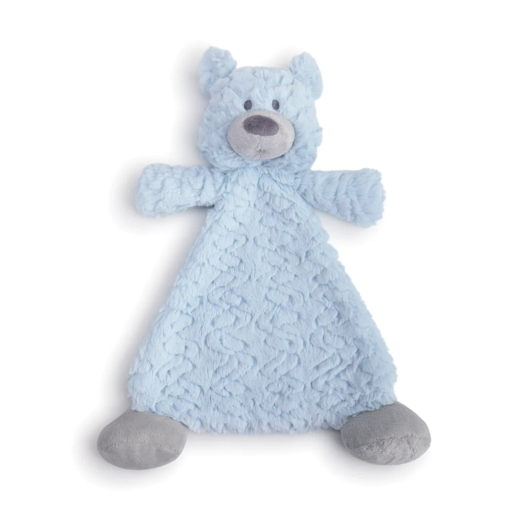 Demdaco Cozies Collection Blake Bear Rattle Blankie 13" x-DEMDACO-Little Giant Kidz