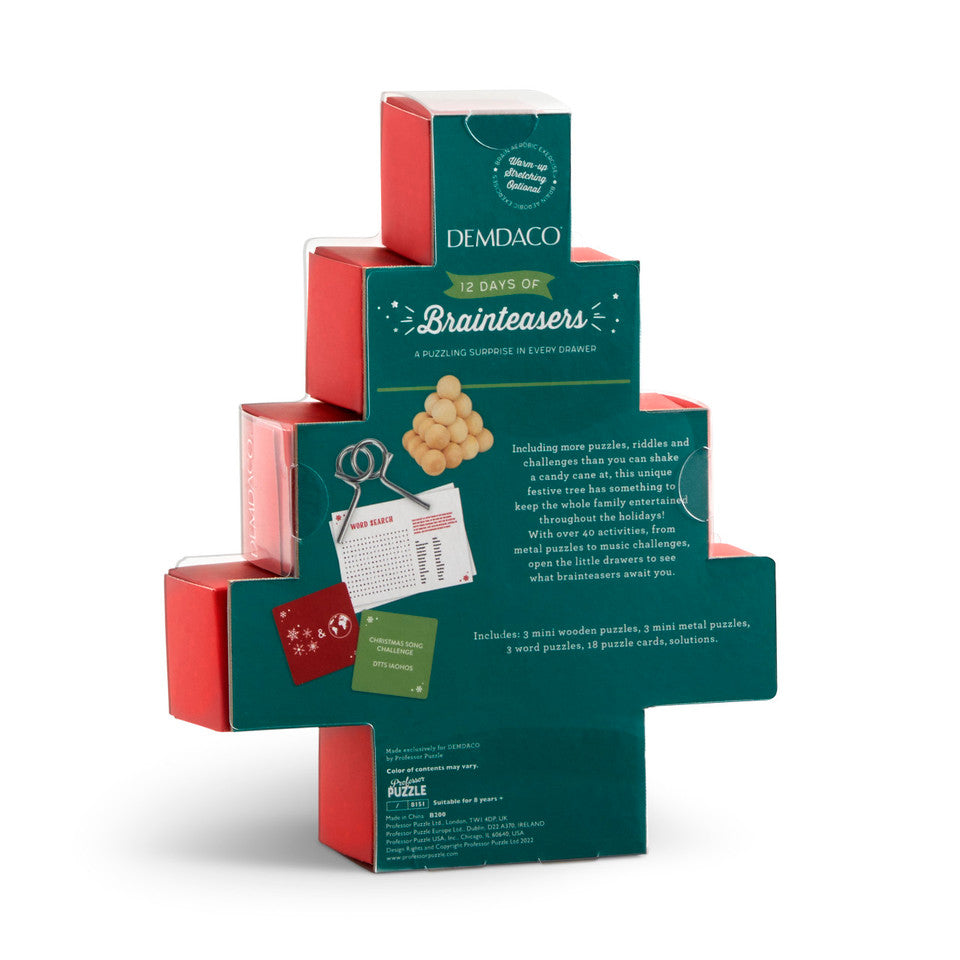 Demdaco Festive 12 Days of Brainteasers-DEMDACO-Little Giant Kidz