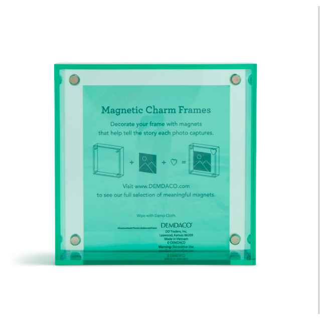 Demdaco Friends Forever Teal Acrylic Magnetic Frame 4" x 4-DEMDACO-Little Giant Kidz
