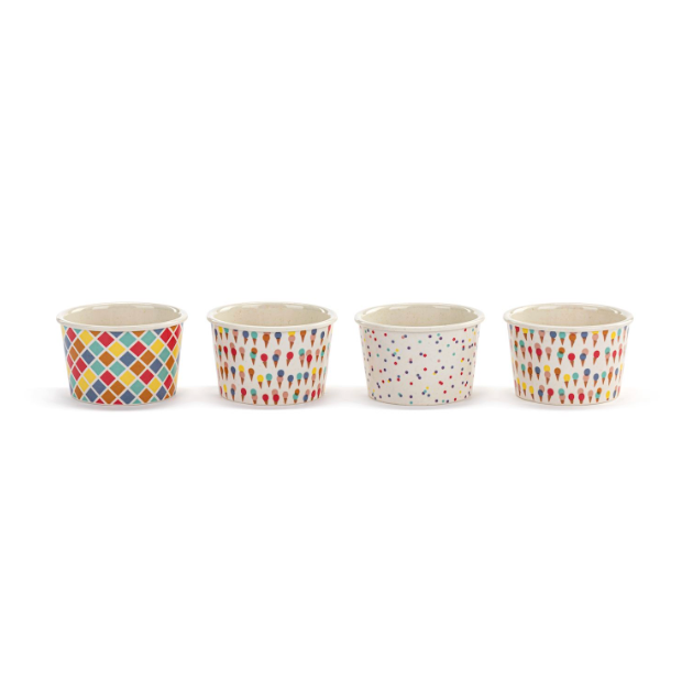Demdaco Ice Cream Melamine Bowls Set of 4-DEMDACO-Little Giant Kidz