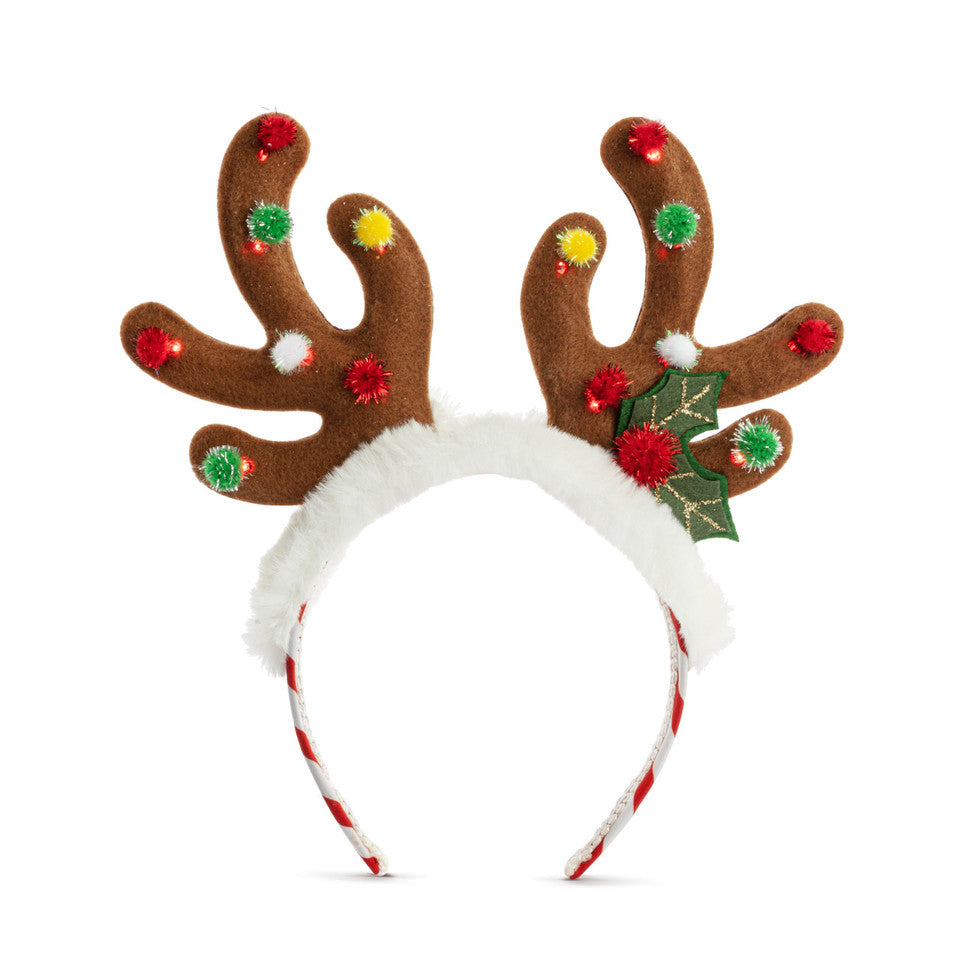 Demdaco Lit Reindeer Antlers Headband-DEMDACO-Little Giant Kidz