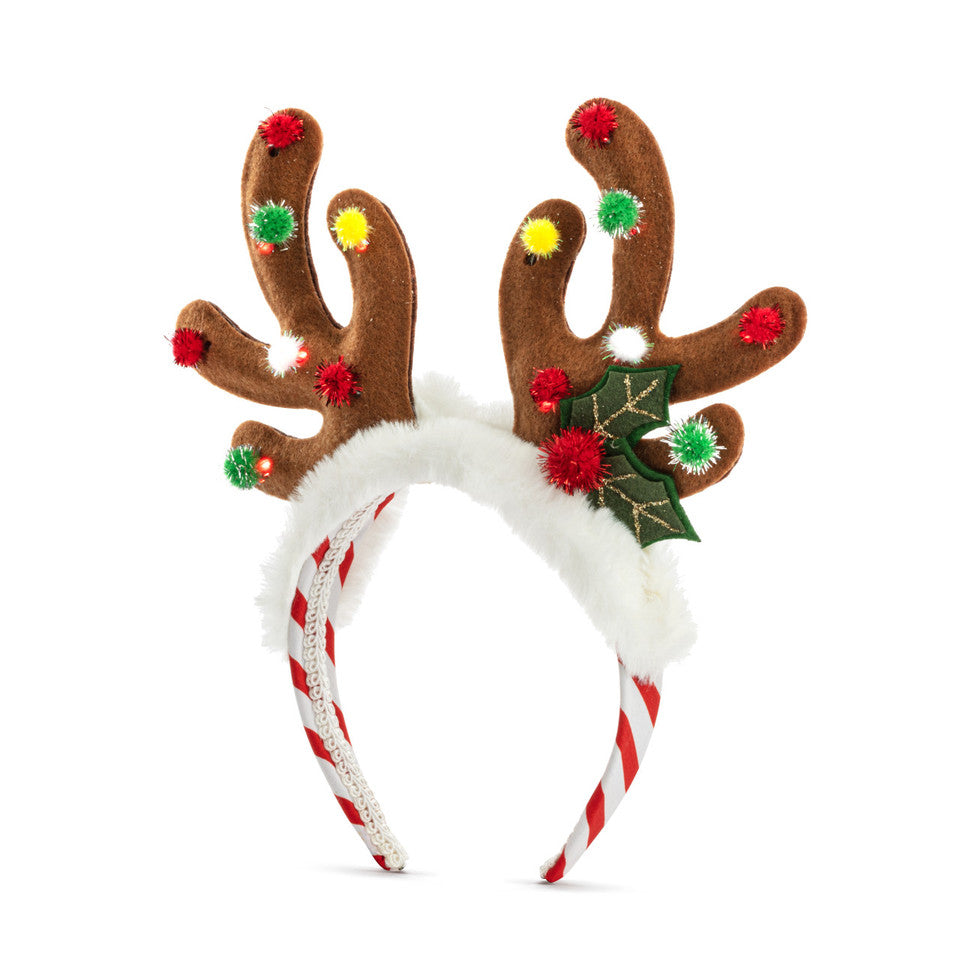 Demdaco Lit Reindeer Antlers Headband-DEMDACO-Little Giant Kidz