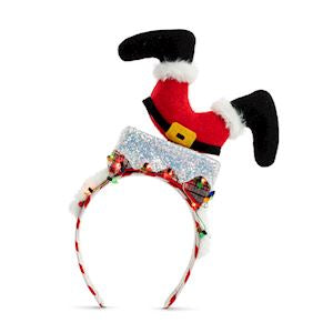 Demdaco Lit Santa Down Chimney Headband-DEMDACO-Little Giant Kidz