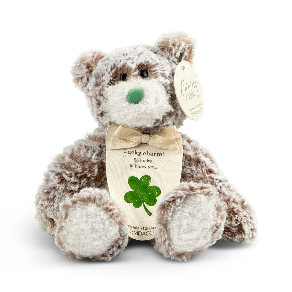 Demdaco Mini Giving Bear - Lucky-DEMDACO-Little Giant Kidz