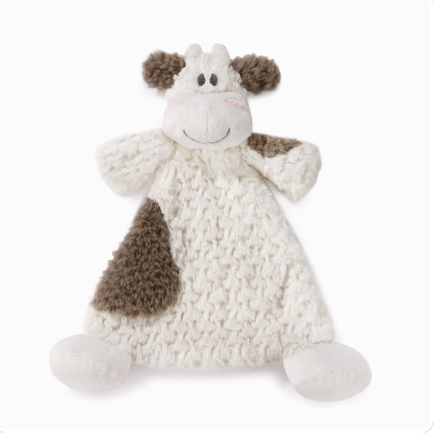 Demdaco Moozer Cow Rattle Blankie-DEMDACO-Little Giant Kidz