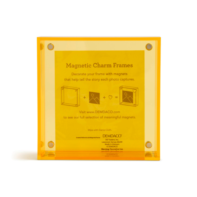 Demdaco My People Yellow Acrylic Magnetic Frame W 4" x 4"-DEMDACO-Little Giant Kidz