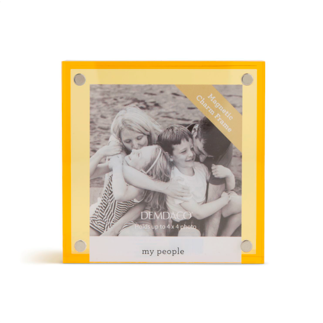 Demdaco My People Yellow Acrylic Magnetic Frame W 4" x 4"-DEMDACO-Little Giant Kidz