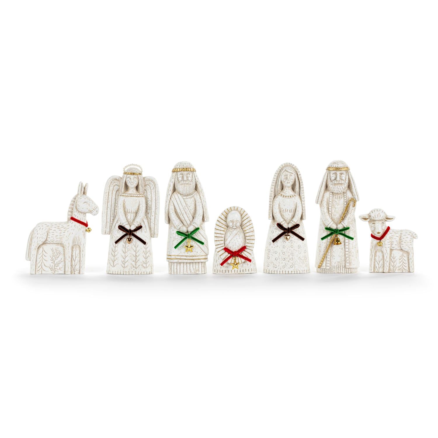 Demdaco Nativity Paper Pulp Figures- Set of 7-DEMDACO-Little Giant Kidz