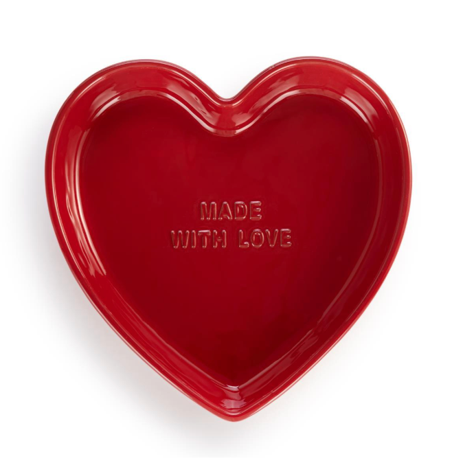Demdaco Red Made With Love Heart Baking Dish - 9.5in-DEMDACO-Little Giant Kidz