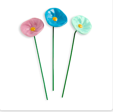Demdaco Set of 3 Ceramic Giftable Flowers - Faith-DEMDACO-Little Giant Kidz