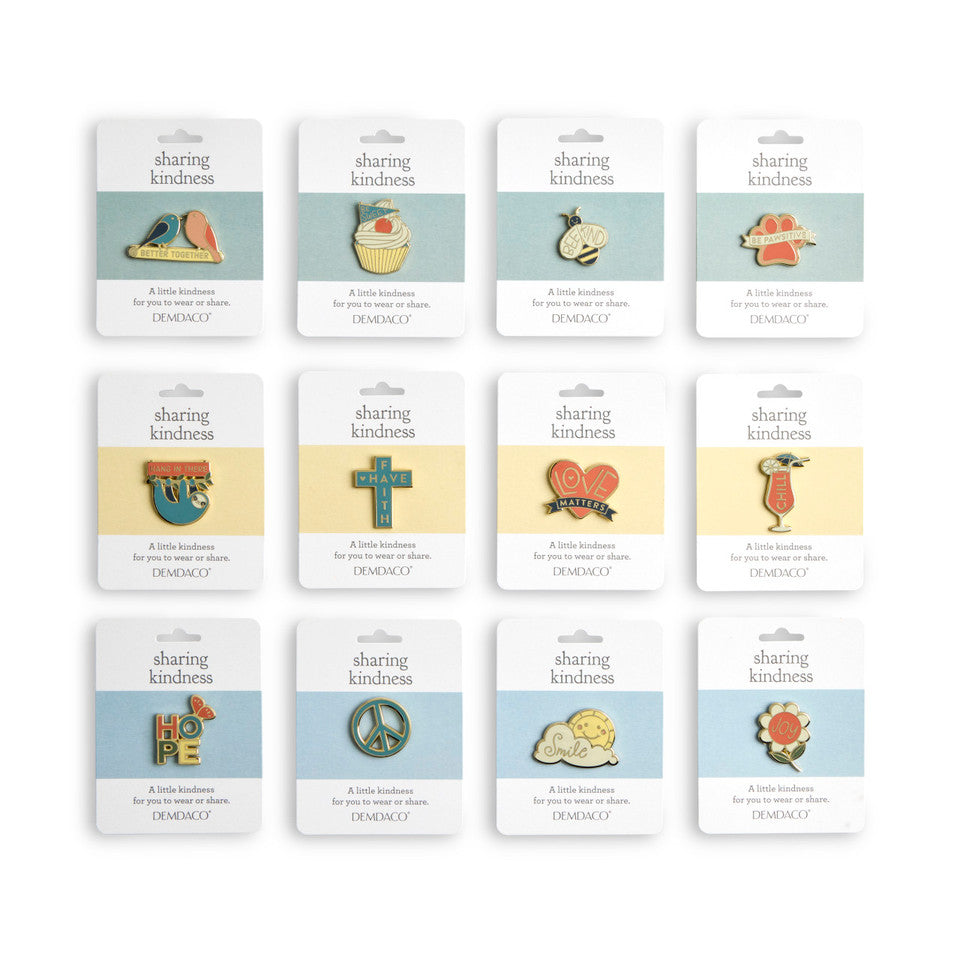Demdaco Sharing Kindness Enamel Pins-DEMDACO-Little Giant Kidz