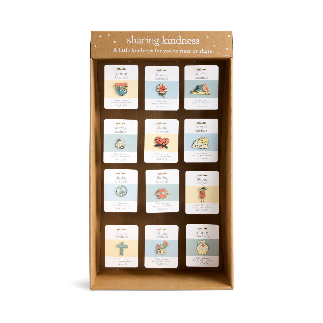 Demdaco Sharing Kindness Enamel Pins-DEMDACO-Little Giant Kidz