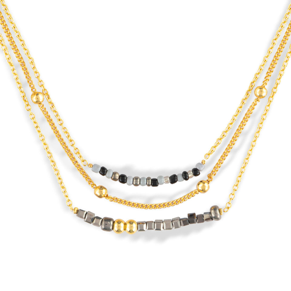 Demdaco Sharing Kindness Necklace Set of 3 - Sand Gold-DEMDACO-Little Giant Kidz