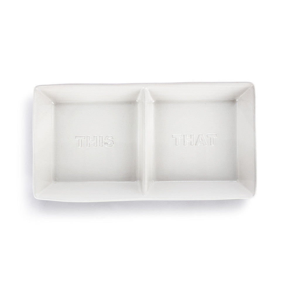 Demdaco White Gather 'Round This That Divided Dish-DEMDACO-Little Giant Kidz