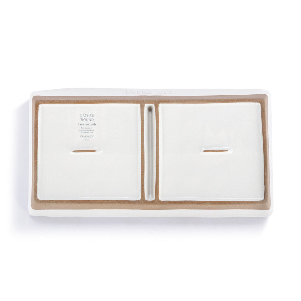 Demdaco White Gather 'Round This That Divided Dish-DEMDACO-Little Giant Kidz